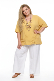 KEKOO design oversized katoen/linnen  mousseline top