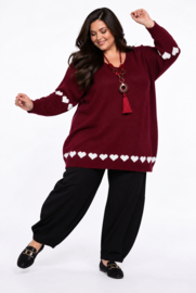 ITALIA oversized acryl gebreide tuniek/top /in meerdere kleuren