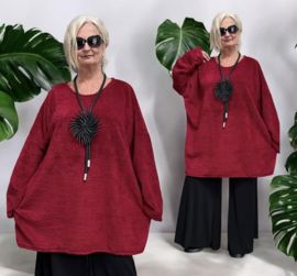 ITALIA MODA oversized fleece tuniek/ stretch/in meerdere kleuren