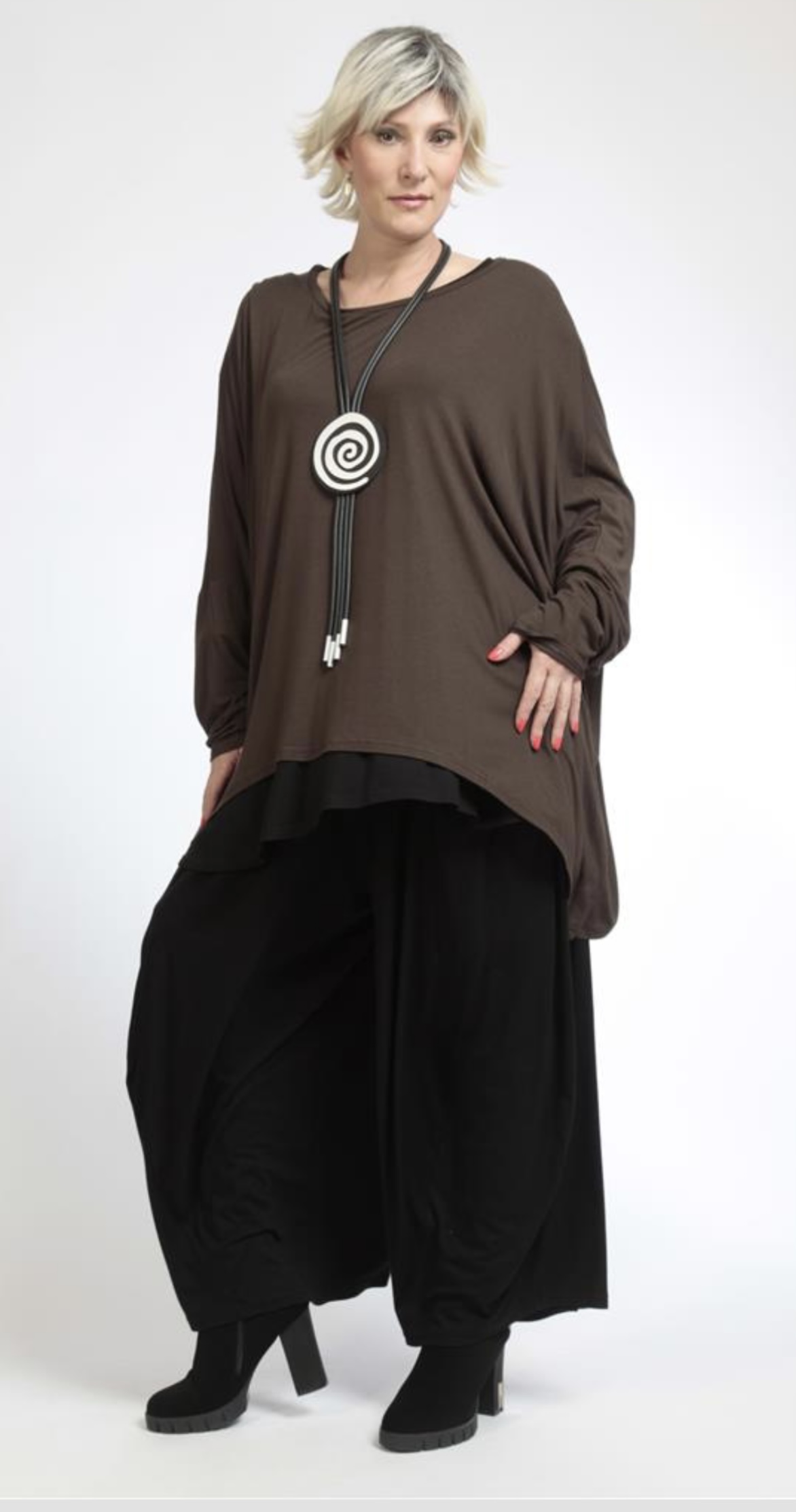AKH oversized viscose jerseyA-lijn top/tuniek apart stretch