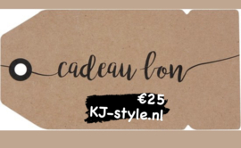 cadeaubon 25 euro