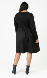 Pomme Rouge viscose A-lijn jurk stretch