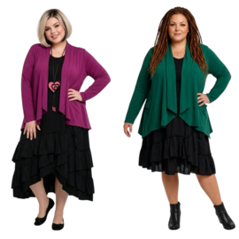 ITALIA  oversized katoen jersey tricot vest/blazer  stretch/in meerdere kleuren