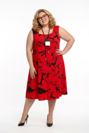 New Jersey viscose A-lijn jurk stretch