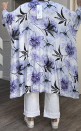 AKH oversized viscose A-lijn tuniek met zakken apart stretch