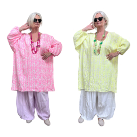 ITALIA MODA oversized katoen mousseline tuniek/in meerdere kleuren
