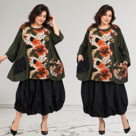 ITALIA viscose mix A-lijn tuniek stretch