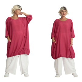 AKH viscose/linnen  A-lijn jurk/tuniek met zakken apart