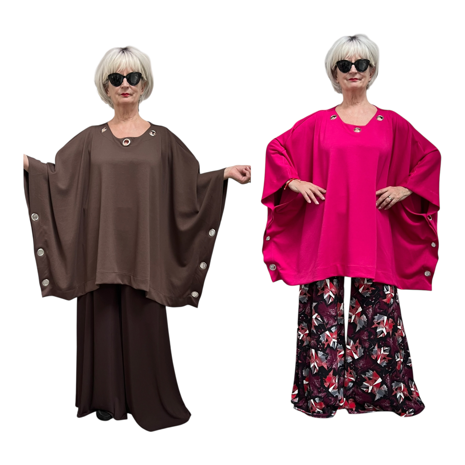 ITALIA MODA  oversized winter katoen tuniek/ poncho stretch /in meerdere kleuren