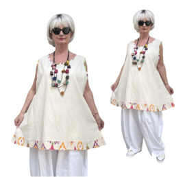 Vincenzo Allocca oversized katen/linnen top/ apart