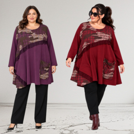 New Collection katoen A-lijn  tuniek stretch  /in meerdere kleuren