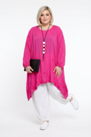 Moonshine oversized geborduurd viscose A-lijn tuniek  /in meerdere kleuren