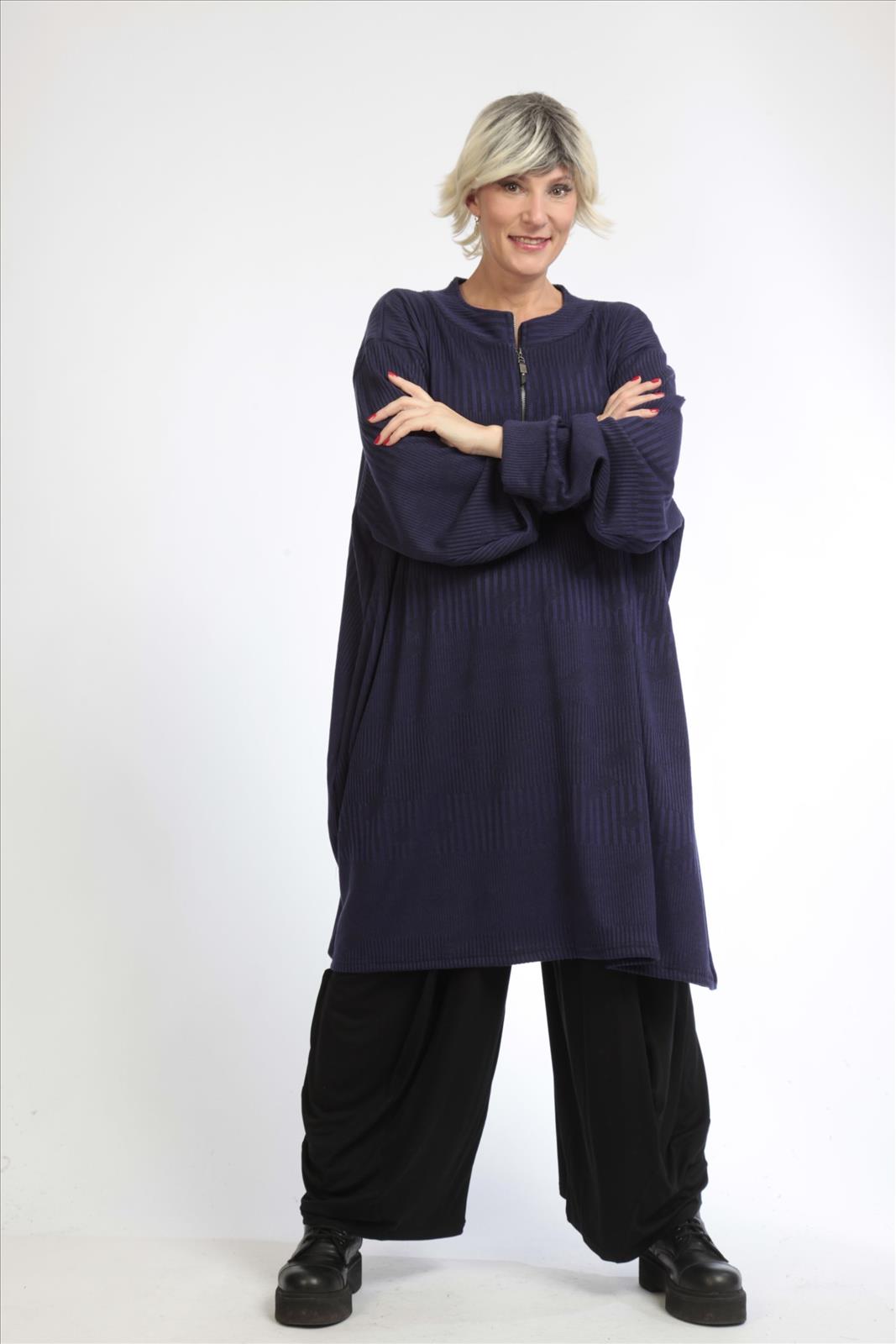 AKH viscose  jersey A-lijn tuniek stretch paars