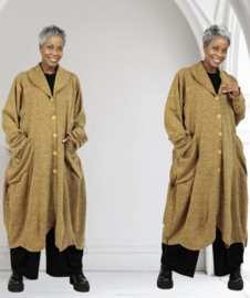 AKH oversized viscose mix jersey A-lijn blazer/vest apart stretch
