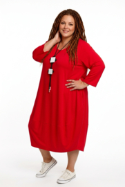 New Jersey viscose ballon jurk stretch