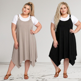 ITALIA MODA  viscose A-lijn jurk +  T-shirt stretch/in meerdere kleuren