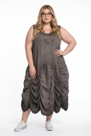 Moonshine de modieuze kleuring katoen A-lijn jurk stretch