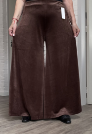 ITALIA MODA viscose mix fluwelen wijde broek apart stretch /in meerdere kleuren
