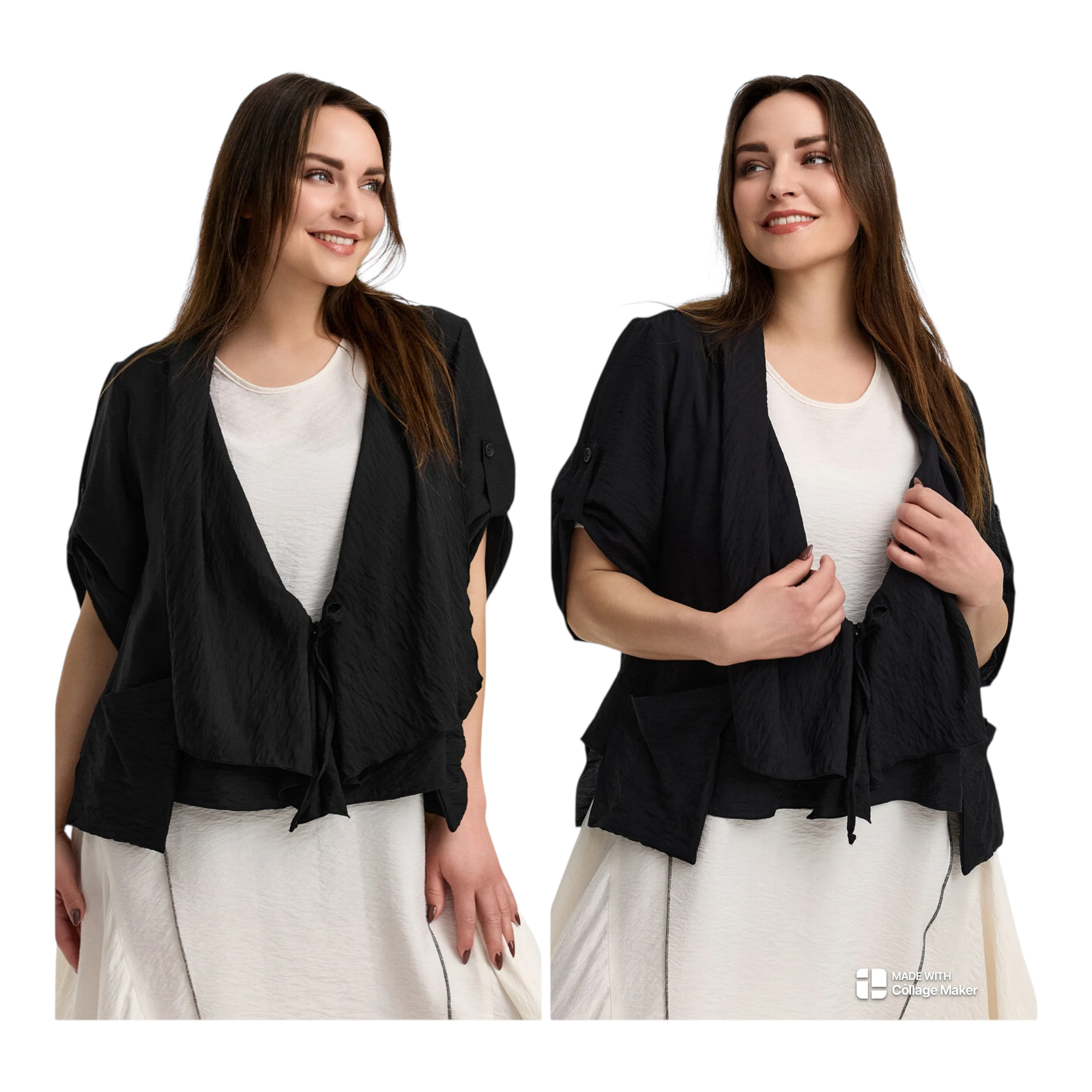 KEKOO design viscose korte blazer/vest