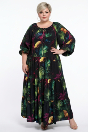 SASHA VIVIEN  chiffon met een vleugje zijde jurk gevoerd