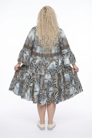 UNIDIVA polysilk A-lijn zomer jurk apart