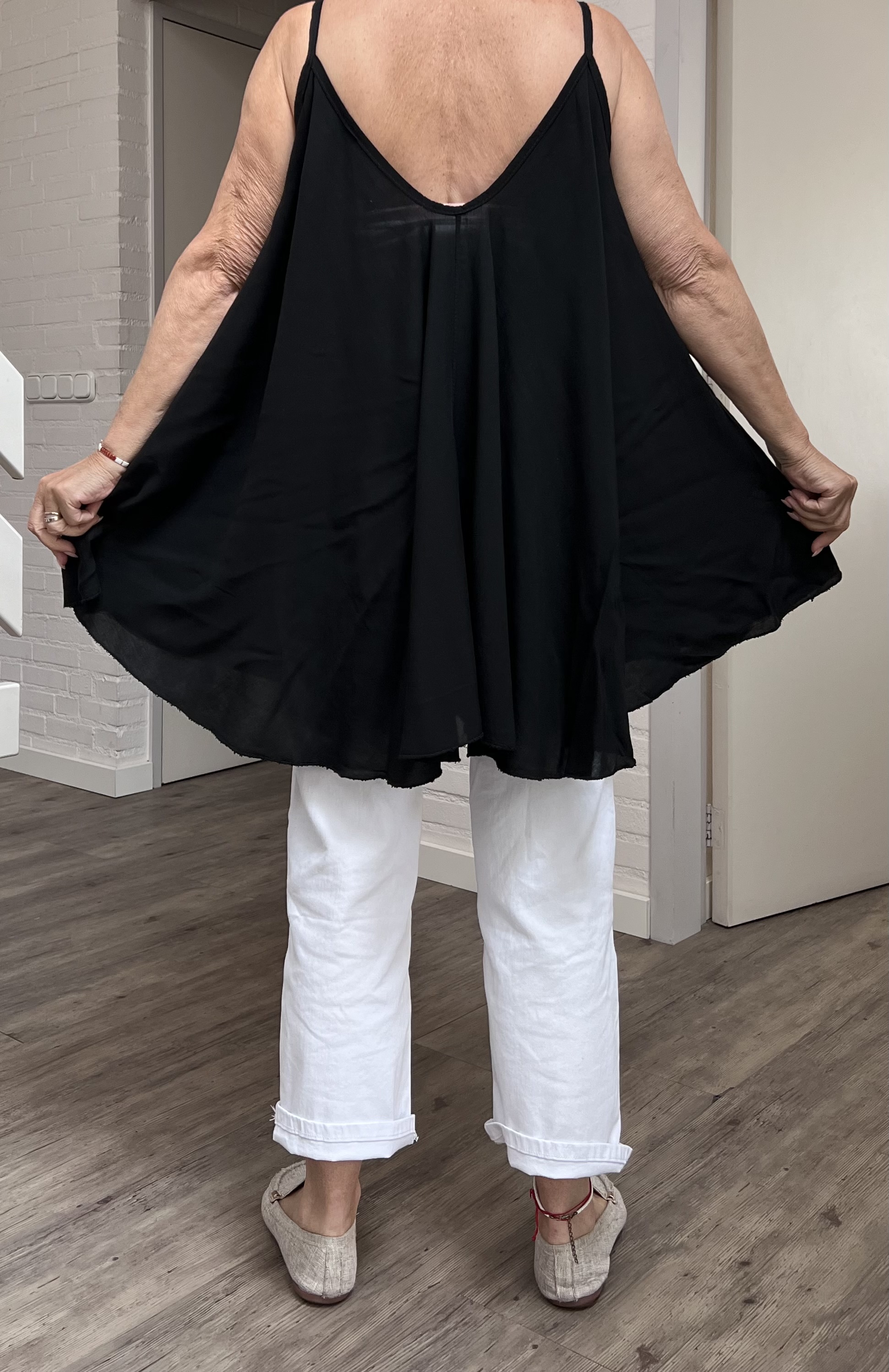 ITALIA oversized viscose A-lijn zomer top