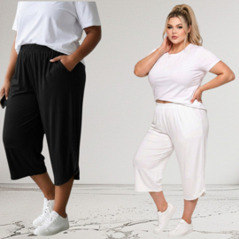 ITALIA MODA viscose tricot capri broek stretch apart/in meerdere kleuren