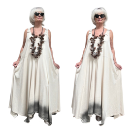 Vincenzo Allocca de modieuze kleuring oversized mouwloze A-lijn jurk apart/stretch