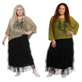 MB katoen/acryl oversized zacht  gebreide top stretch /in meerdere kleuren