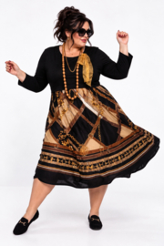 ITALIA MODA katoen/viscose jurk met zakken /stretch