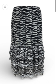 Vincenzo Allocca oversized rok/aparte/stretch/gevoerd/zwart/wit