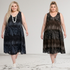 ITALIA  oversized viscose A-lijn jurk /in meerdere kleuren