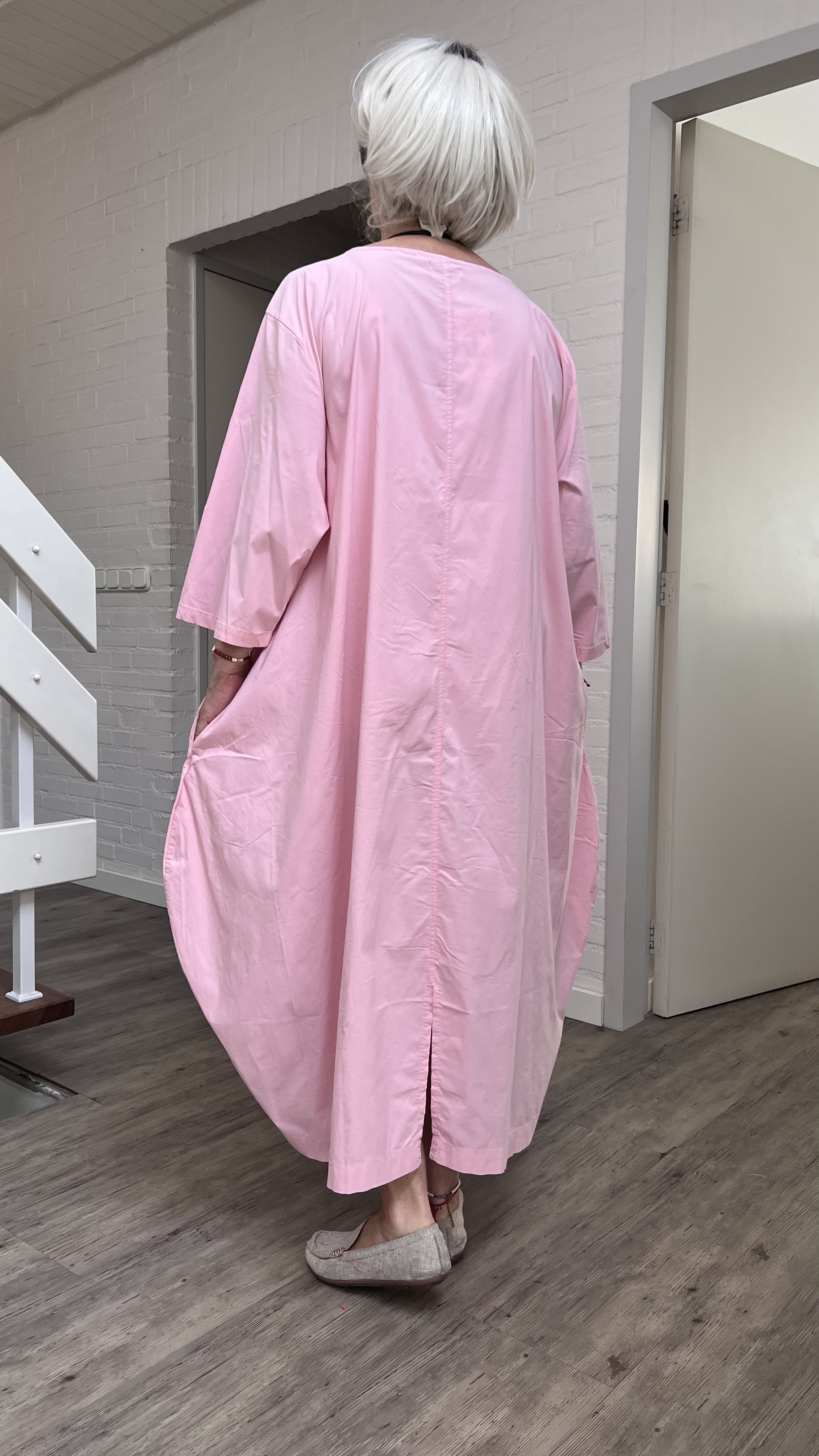 Moonshine stretch viscose A-lijn jurk apart/in meerdere kleuren