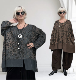 ITALIA MODA oversized katoen A-lijn tuniek stretch / in meerdere kleuren