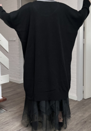 AKH oversized gebreide tuniek/jurk  apart stretch