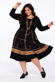 ITALIA MODA katoen/viscose jurk met zakken /stretch