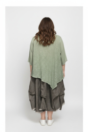 Moonshine oversized de modieuze kleuring  linnen/viscose  A-lijn tuniek