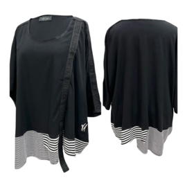 Vincenzo Allocca oversized viscose A-lijn tuniek tuniek zwart/wit