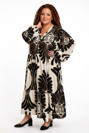 Sissi BOHO oversized A-lijn viscose jurk apart