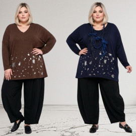 ITALIA oversized viscose top/in meerdere kleuren
