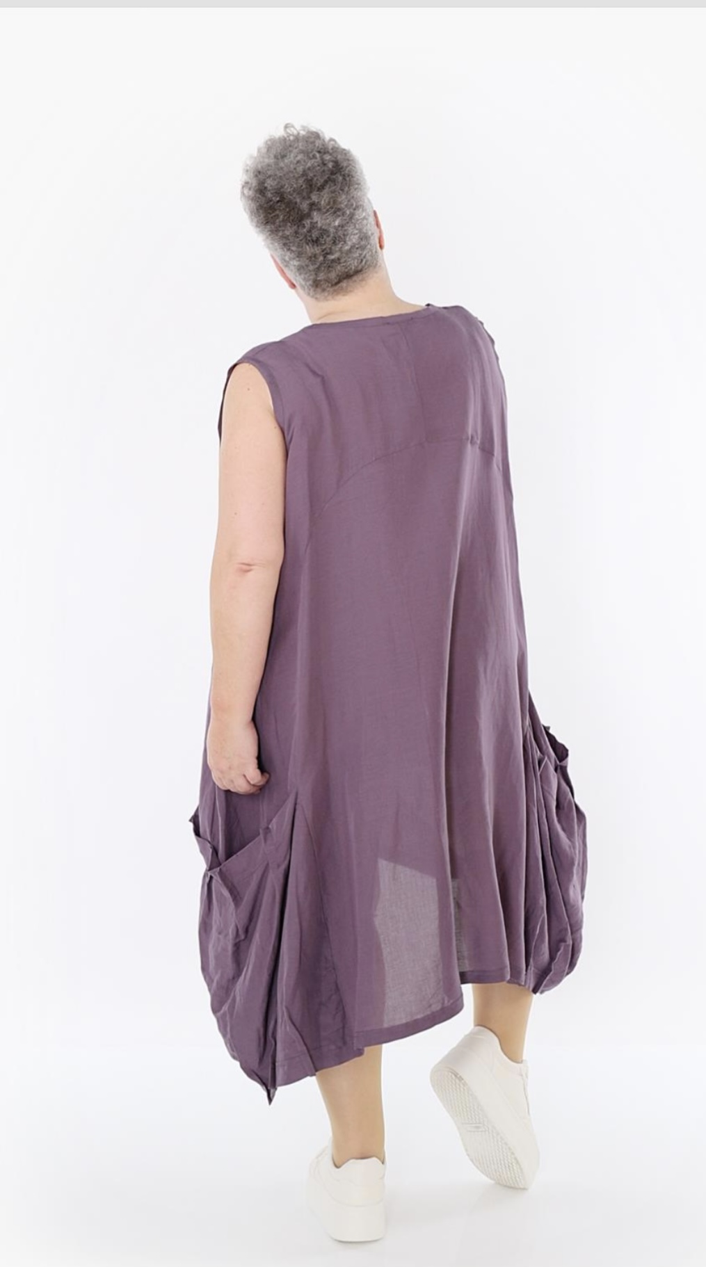 AKH oversized viscose/linnen  A-lijn jurk