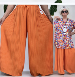 ITALY Mode viscose accordeon-plooi  wijde broek apart /zeer rekbaar//in meerdere kleuren