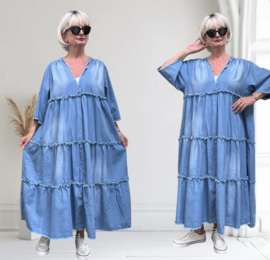 ITALIA MODA katoen jeans A-lijn jurk