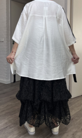 SINNE design..tencel A-lijn top/tuniek/wit/zwart