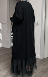 AKH oversized gebreide tuniek/jurk  apart stretch