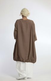 AKH viscose/linnen  A-lijn jurk/tuniek met zakken apart