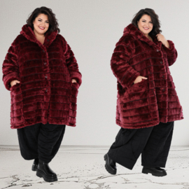 AKH oversized ballon winterjas van knuffelige pluche kwaliteit