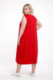 ITALIA Moda oversized katoen A-lijn jurk stretch /in meerdere kleuren