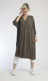AKH oversized viscose jurk/tuniek apart  stretch