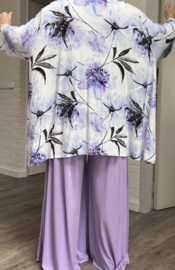 AKH oversized viscose A-lijn vest/blazer met zakken apart stretch